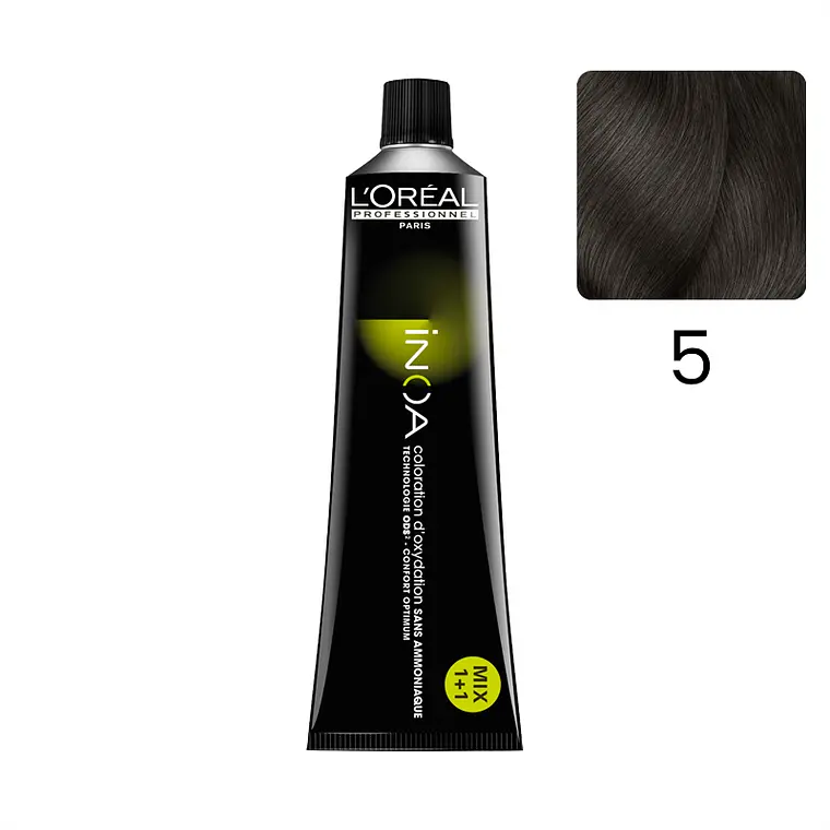 Tintura INOA 5 Castaño Claro 60 G - LOREAL PROFESSIONNEL 1