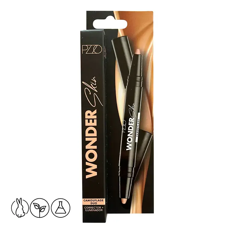 Corrector + iluminador Camouflage Duo Wonder Skin - PETRIZZIO 1