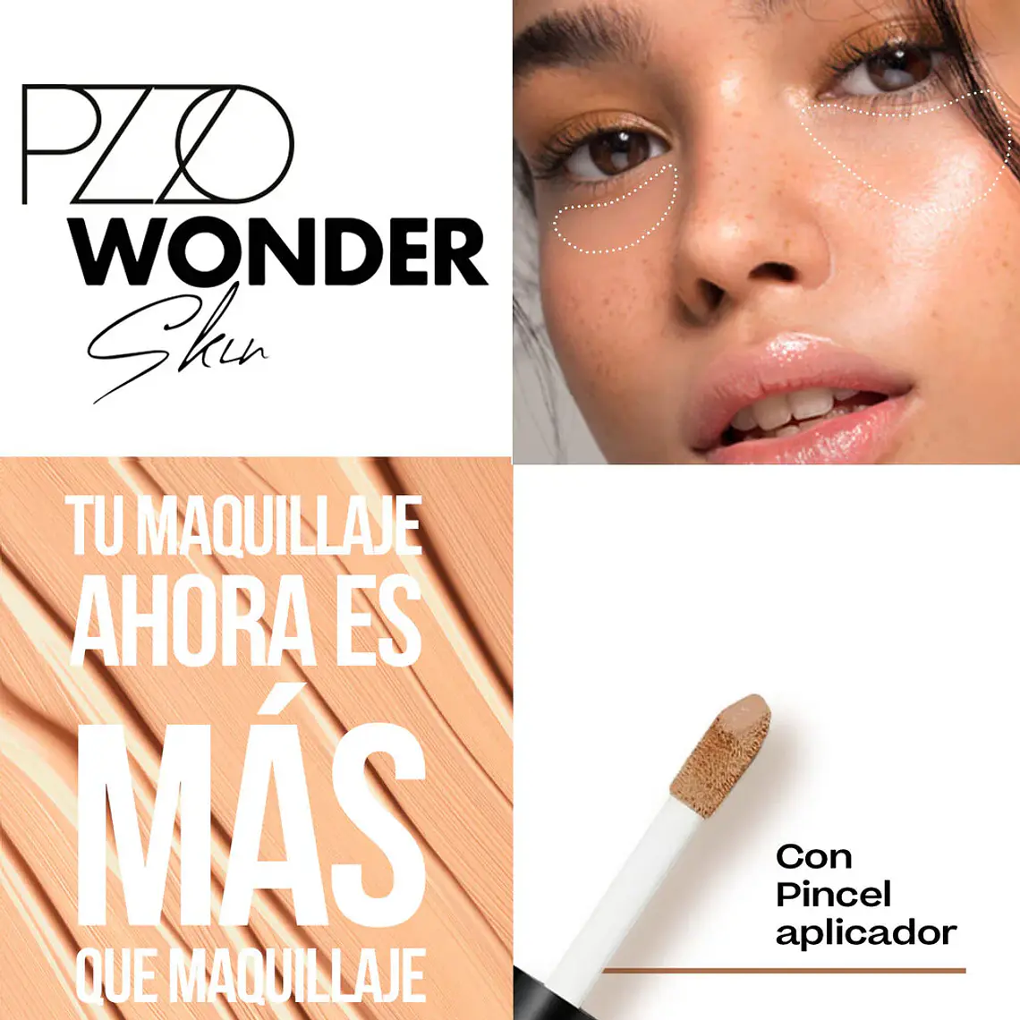 Corrector de Ojeras Wonder Skin Concealer Light 01 PETRIZZIO 6
