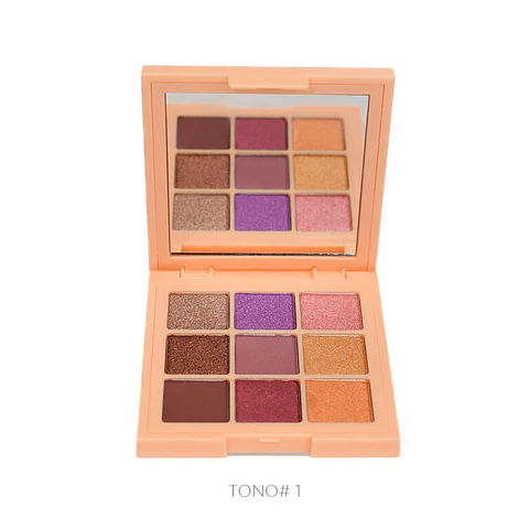 Sombra x9 Colores Radiant con Espejo Tono  #1 - DOLCE BELLA