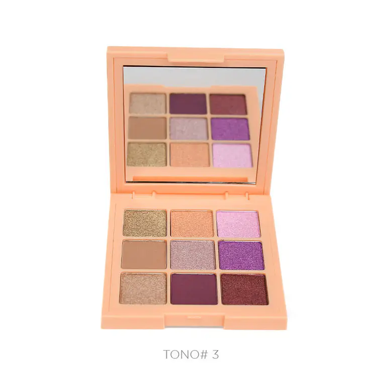 Sombra x9 Colores Radiant con Espejo Tono  #3 - DOLCE BELLA 1