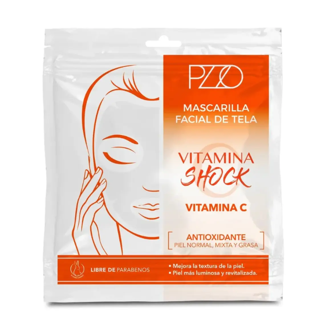 Mascarilla Tela Facial Vitamina C - PETRIZZIO 1