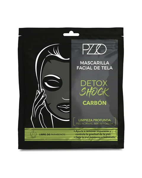 Mascarilla Tela Carbón Detox Shock - PETRIZZIO