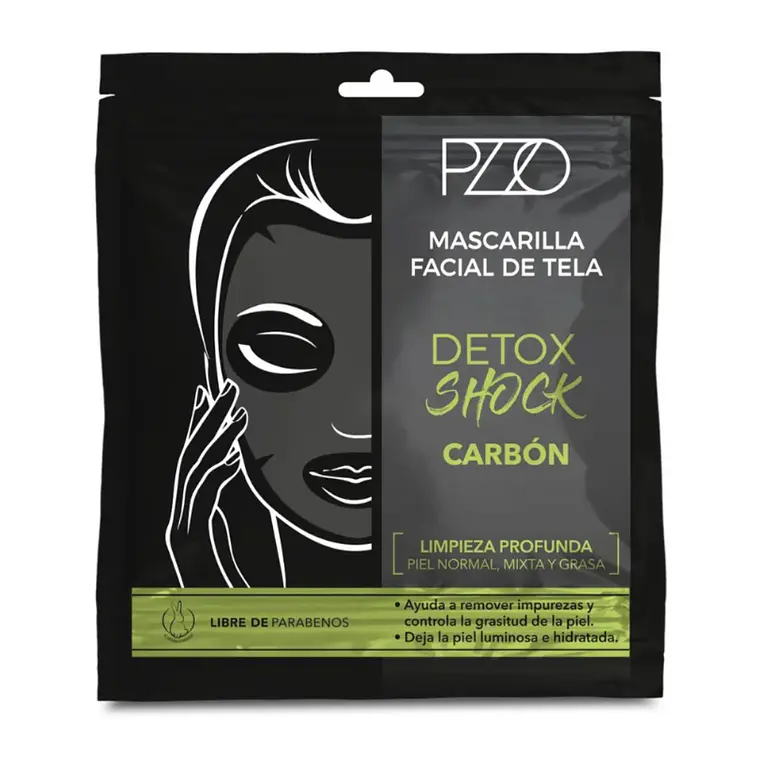 Mascarilla Tela Carbón Detox Shock - PETRIZZIO 1