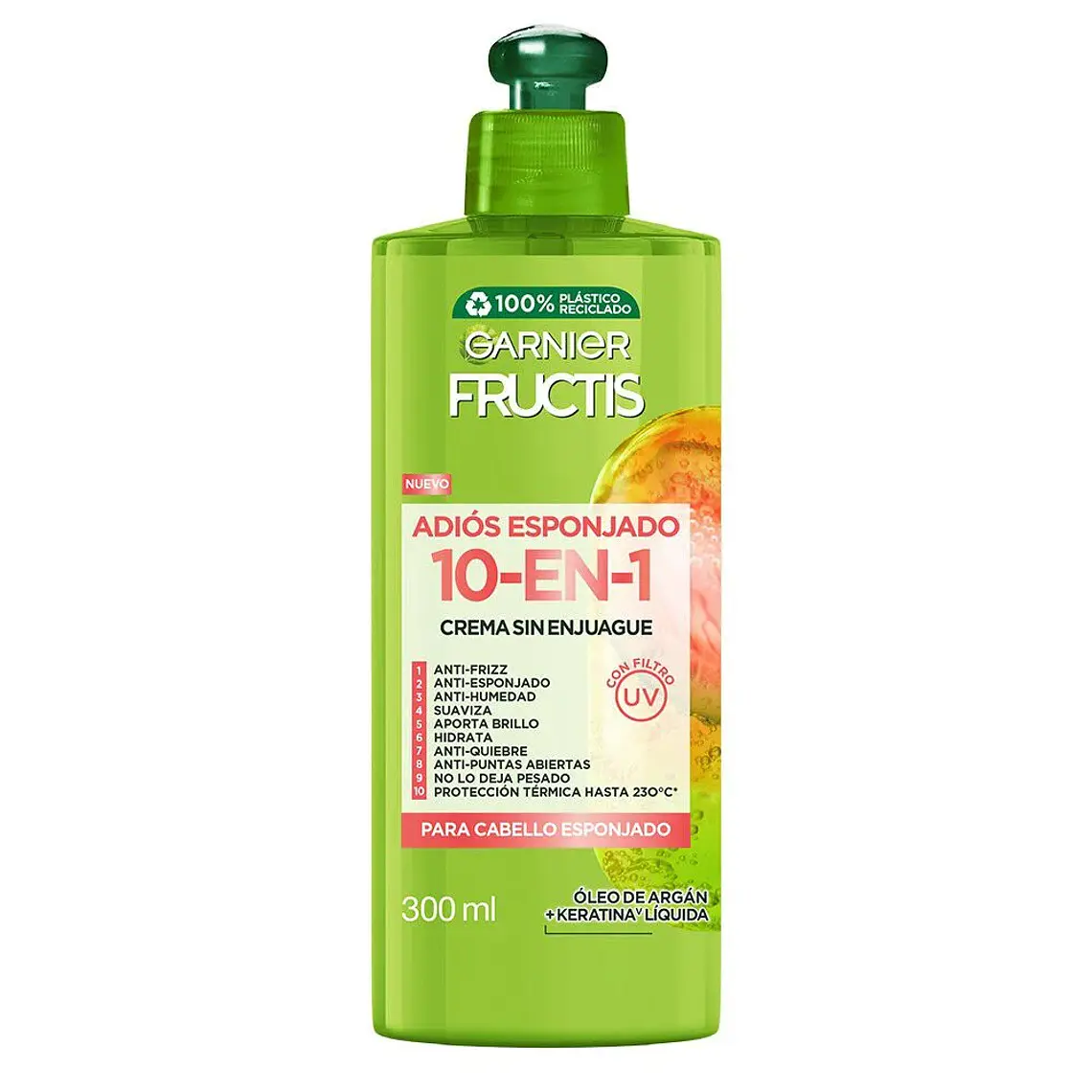 Crema Cabello Adios Esponjado Fructis 10 en 1 300 ML - GARNIER 1
