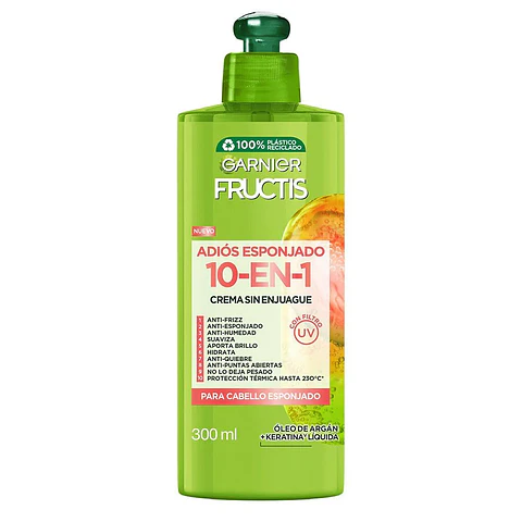 Crema Cabello Adios Esponjado Fructis 10 en 1 300 ML - GARNIER
