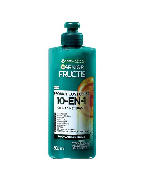 Crema Cabello Probióticos Fuerza Fructis 10 en 1 300 ML - GARNIER