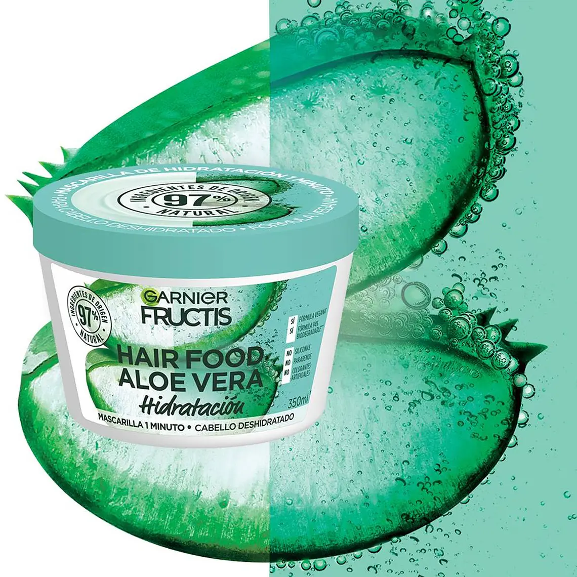 Mascarilla Capilar Hair Food Aloe Vera Hidratación 350 ML - GARNIER 3
