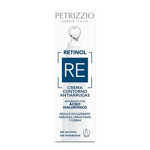 Crema Contorno Antiarrugas Retinol + Ácido Hialurónico - PETRIZZIO