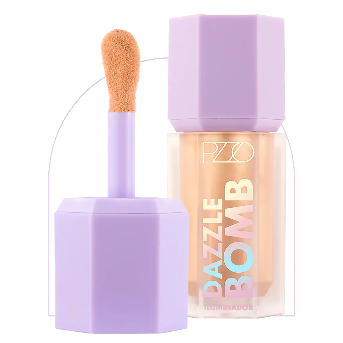 Iluminador Dazzle Bomb GOLDEN LILY Purple Fest - PETRIZZIO 2