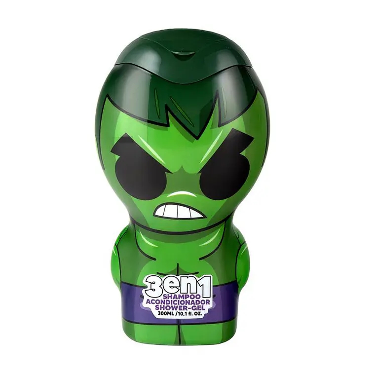 Shampoo 3 en 1 Acondicionador y Gel Shower Hulk 300 ml 1