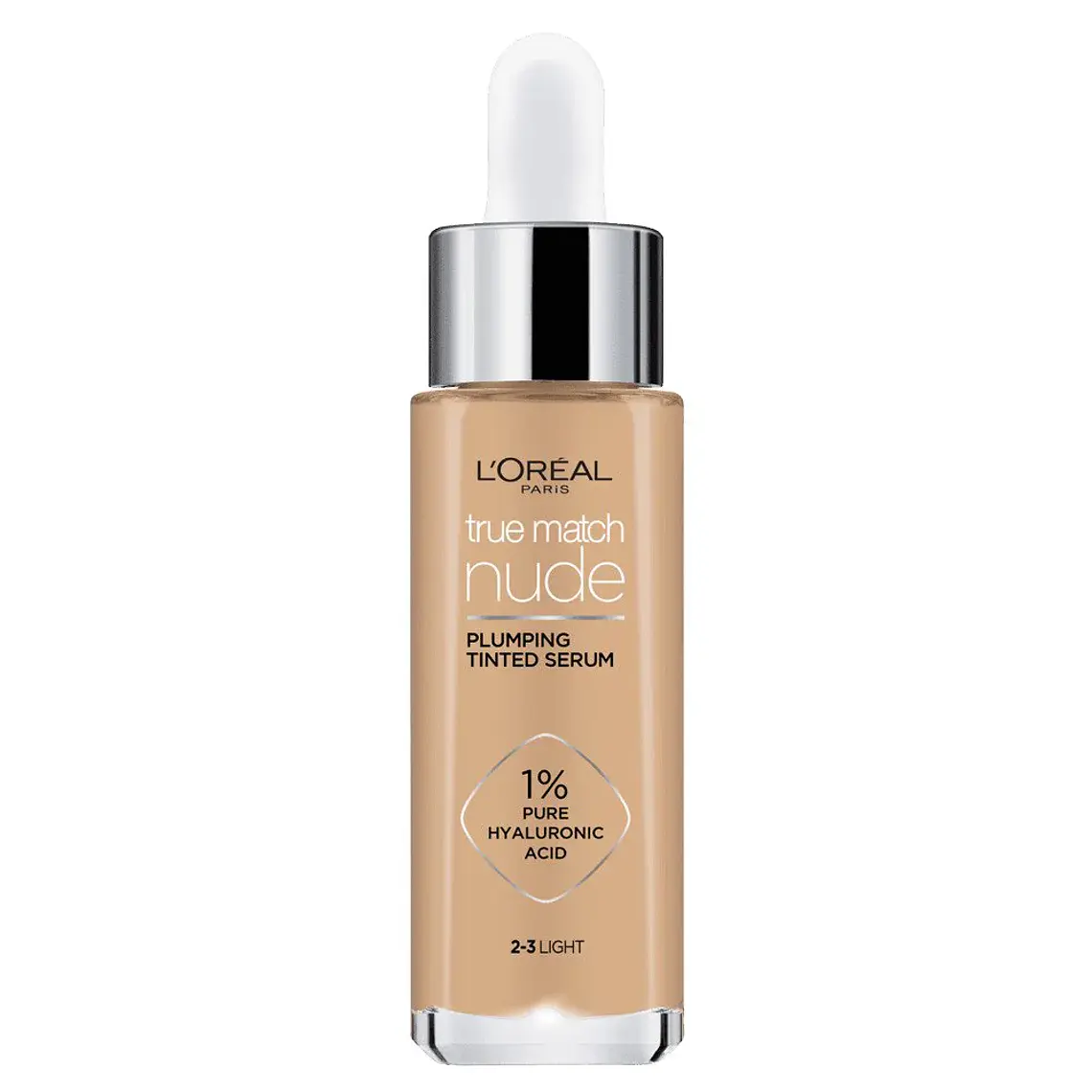 Base de Maquillaje True Match Nude Hyaluronic Serum con 1% Ácido hialurónico, Nude Light 2 - 3 1