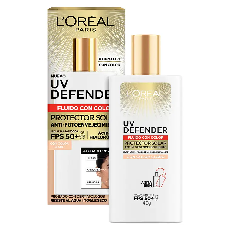 Protector Solar Uv Defender Fluido Invisible Anti-Fotoenvejecimiento - LOREAL 2