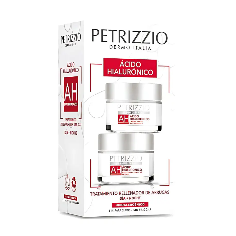 Set de Cremas Antiarrugas Día + Noche Ácido Hialurónico - PETRIZZIO 1