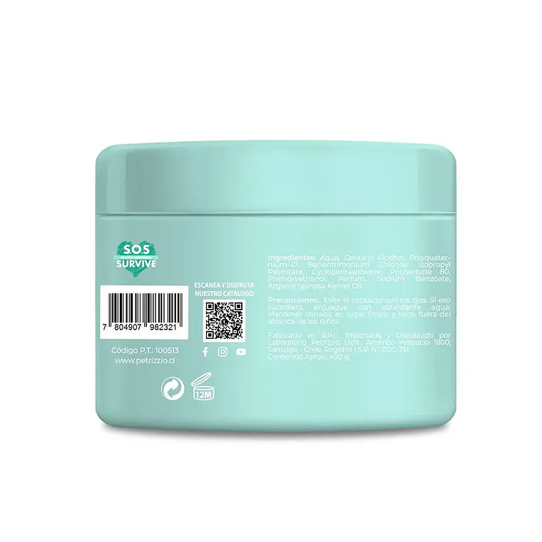 Mascarilla Reparadora S.O.S Survive 400 G - PETRIZZIO 3