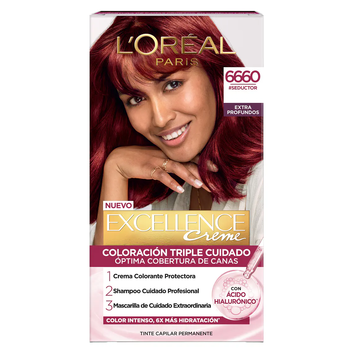 Tintura Excellence Creme 6660 Rubio Oscuro Rojizo Profundo - LOREAL 1