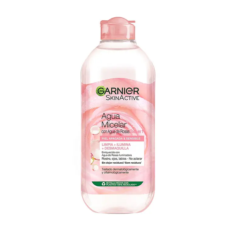 Agua Micelar Con Agua de Rosas 400 ML - GARNIER  1