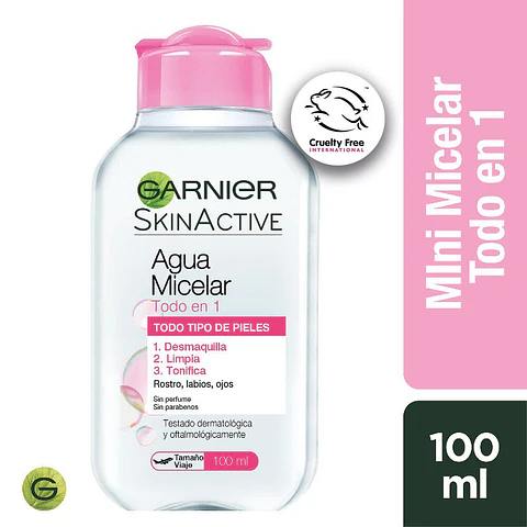 Agua Micelar Mini Todo en 1 100 ML - GARNIER