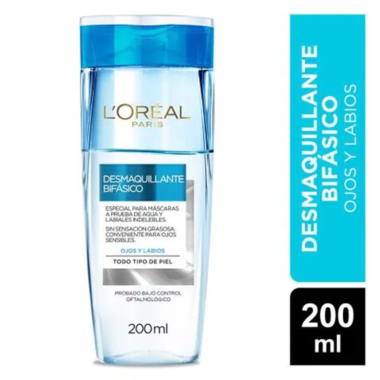 Desmaquillante Bifasico Ojos Y Labios 200 ML - LOREAL 1