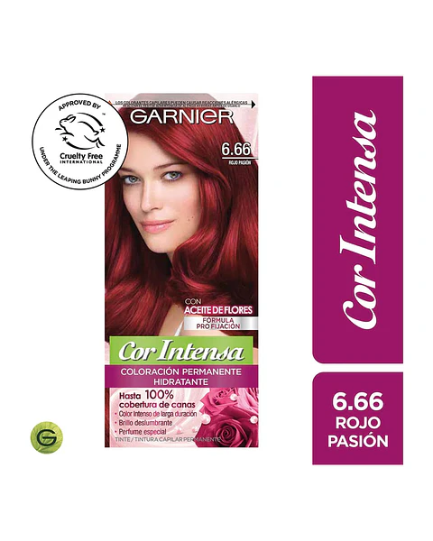 Tintura Cor Intensa Rojo Pasión 6.66 45 G - GARNIER