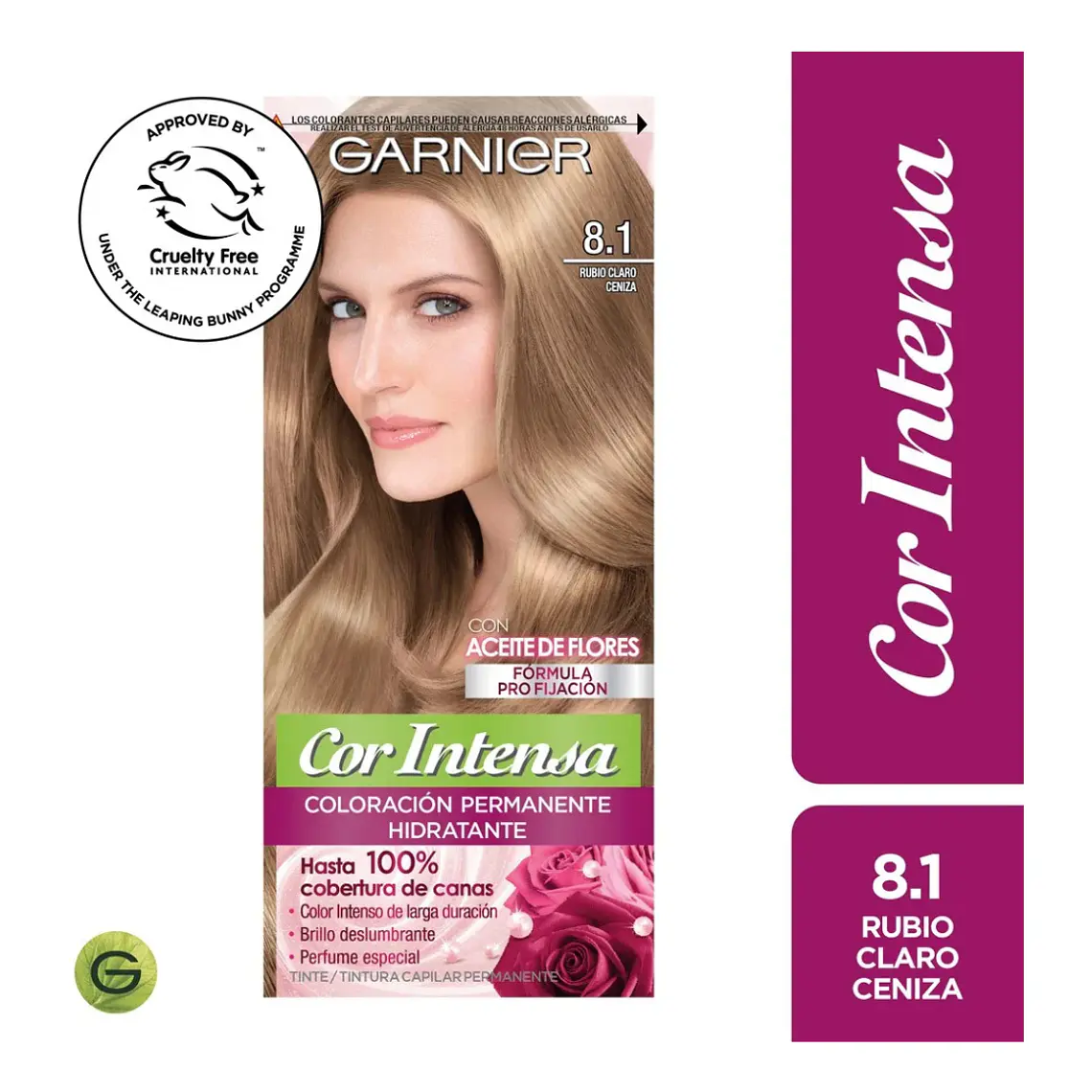Tintura Cor Intensa Rubio Claro Ceniza 8.1 45 G - GARNIER 1