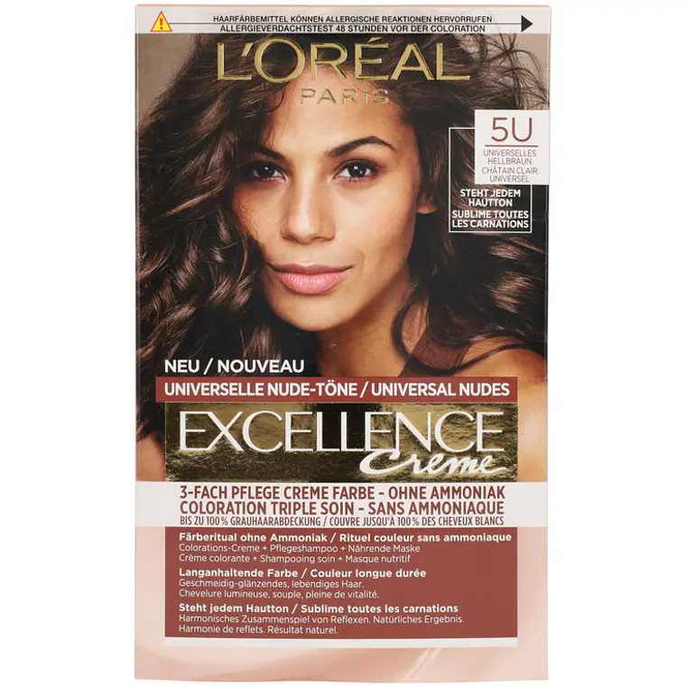 Tintura Excellence Castaño Claro Universal 5U Sin Amoníaco - LOREAL 2