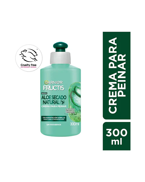 Crema de Peinar Aloe Secado Natural 300 ML - GARNIER