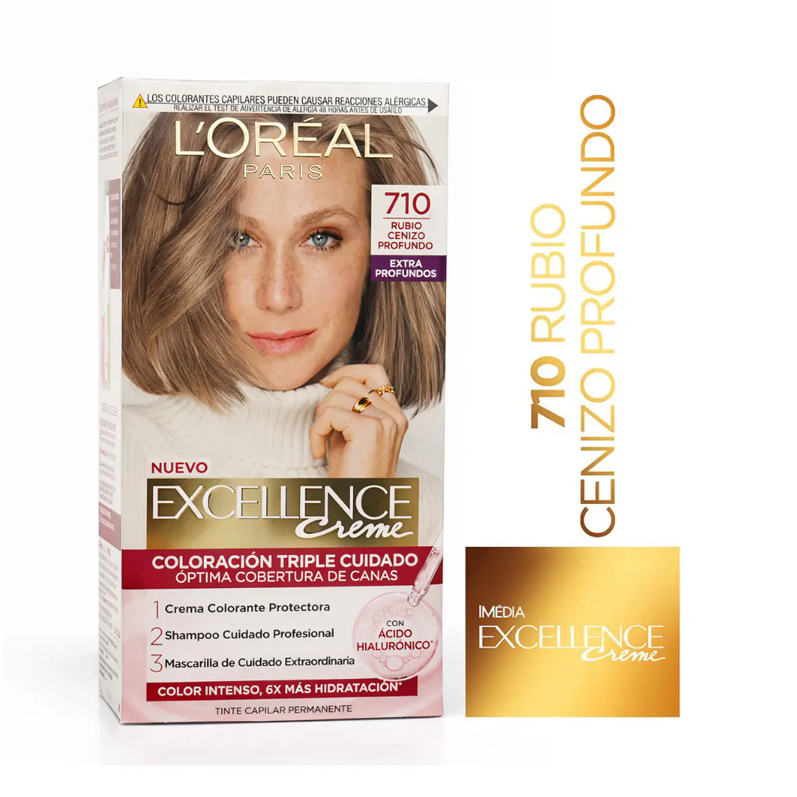 Tintura Excellence Rubio Cenizo Profundo 710 - LOREAL 1