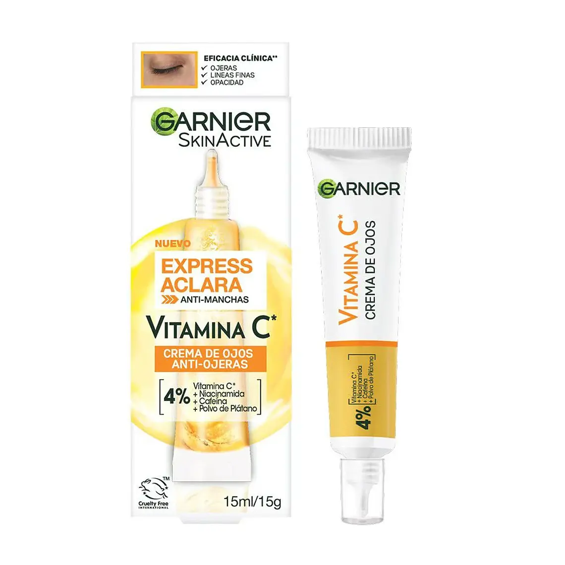 Crema DE Ojos Anti-Ojeras Express Aclara Anti-manchas Vitamina C - GARNIER 1