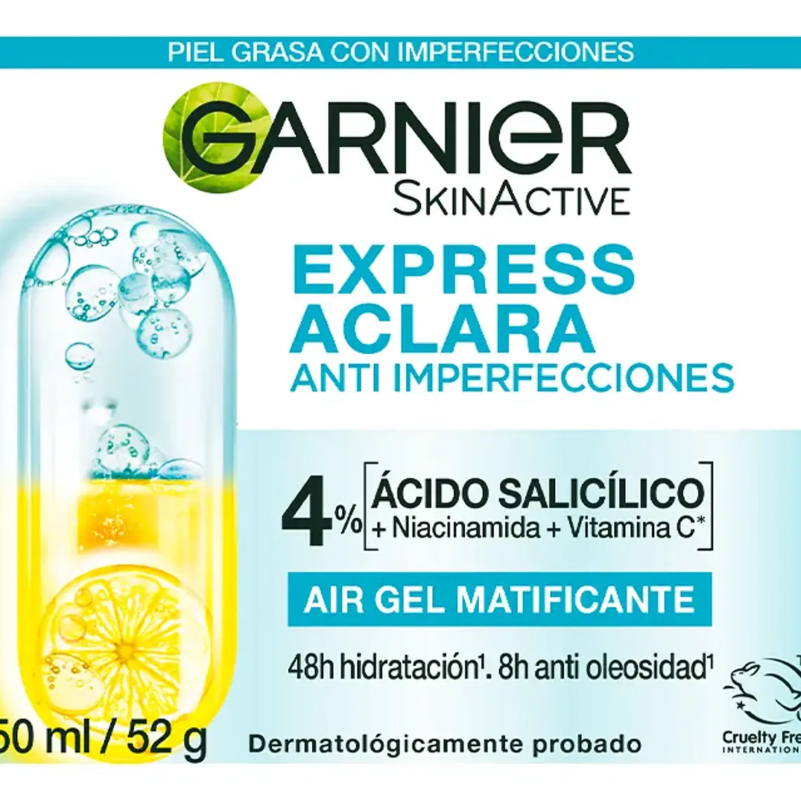 Crema Anti Imperfecciones Air Gel Matificante Express Aclara 50 ML - GARNIER 1