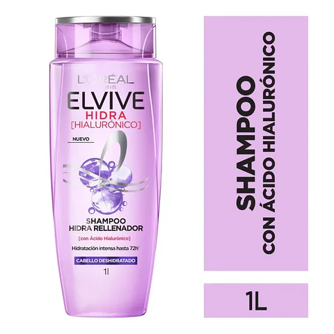  Shampoo Elvive Hidra Hialurónico 1000 ML - LOREAL