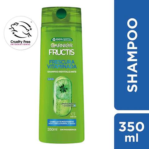 Shampoo Fructis Frescura Vitaminada Limon & Menta 350 ML - GARNIER 