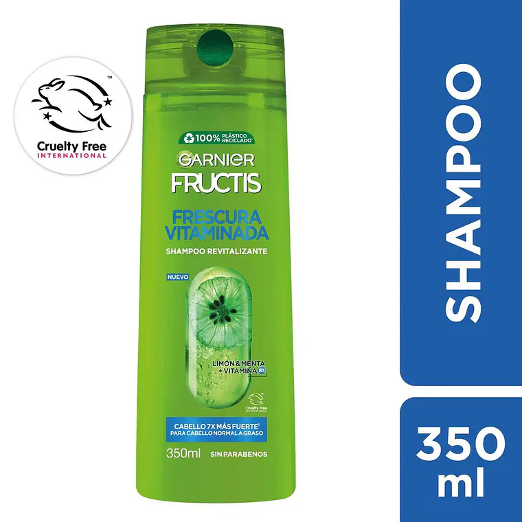 Shampoo Fructis Frescura Vitaminada Limon & Menta 350 ML - GARNIER  1