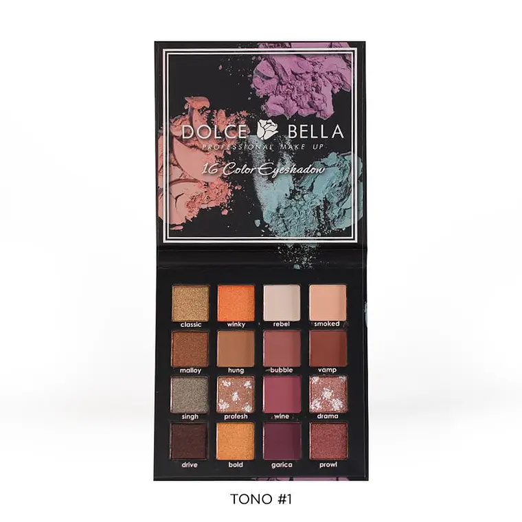 Paleta Sombra x16 Colores Professional Make Up Tono #1 - DOLCE BELLA 1