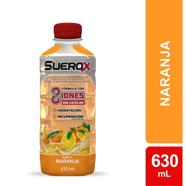 Suerox Bebida Isotónica Naranja 630 ML - SUEROX 1