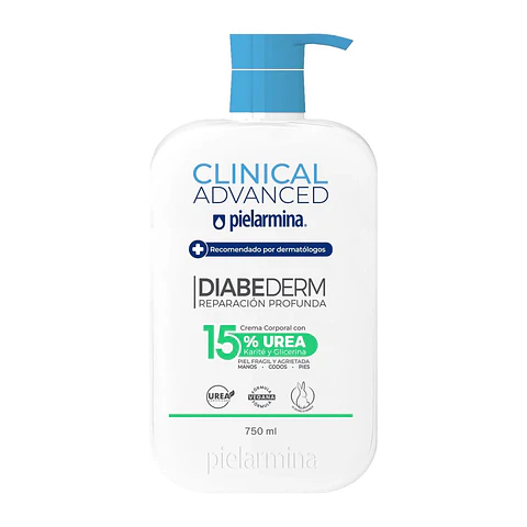 Crema Corporal Diabederm Reparación Profunda 15% Urea, 750 ML - PIELARMINA