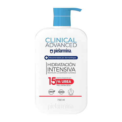 Crema Corporal Hidratación Intensiva Restaura La Barrera Cutanea 15% Urea, 750 ML - PIELARMINA