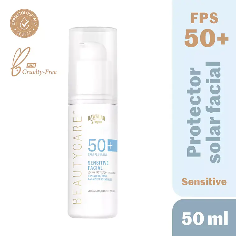 Protector Solar Facial Sensitive Beauty Care 50 Fps - HAWAIIAN TROPIC 3