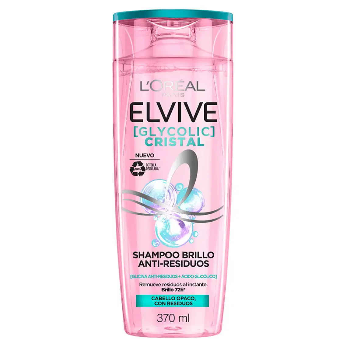 Shampoo Elvive Glycolic Cristal Brillo Anti-Residuos 370 ML - L0REAL 1