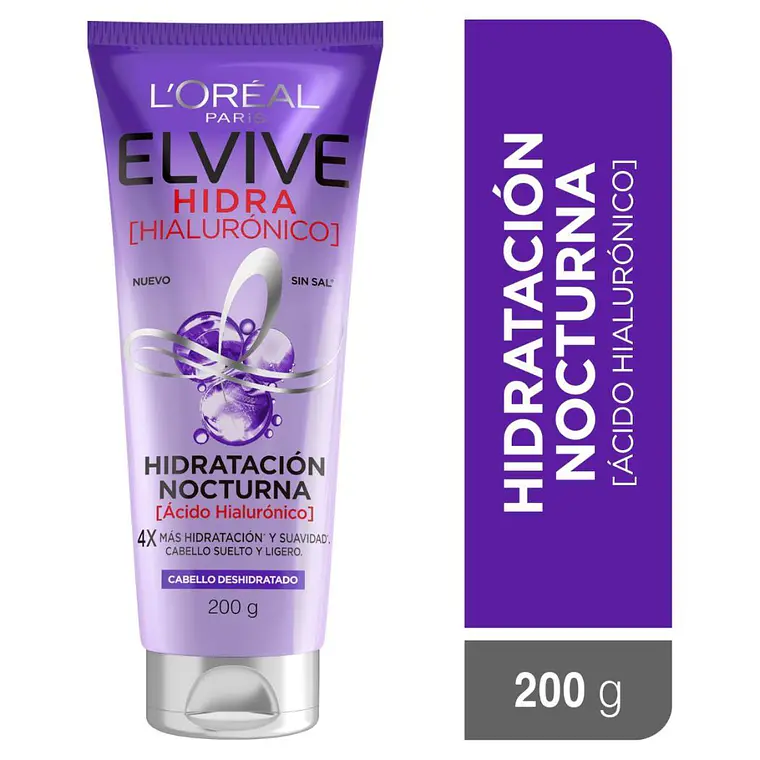 Hidratación Nocturna Elvive Hidra Hialúronico 200 ML - LOREAL 1