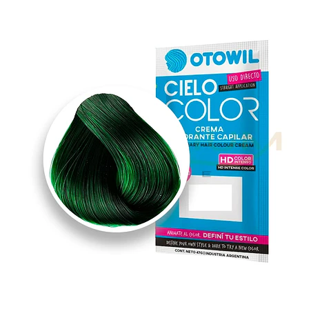 Sachet Tintura VERDE cielo color 47 grm sin amoniaco - OTOWIL