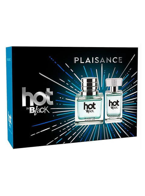 Set Perfume Hot in Black EDP Mujer 80 ml + Miniatura