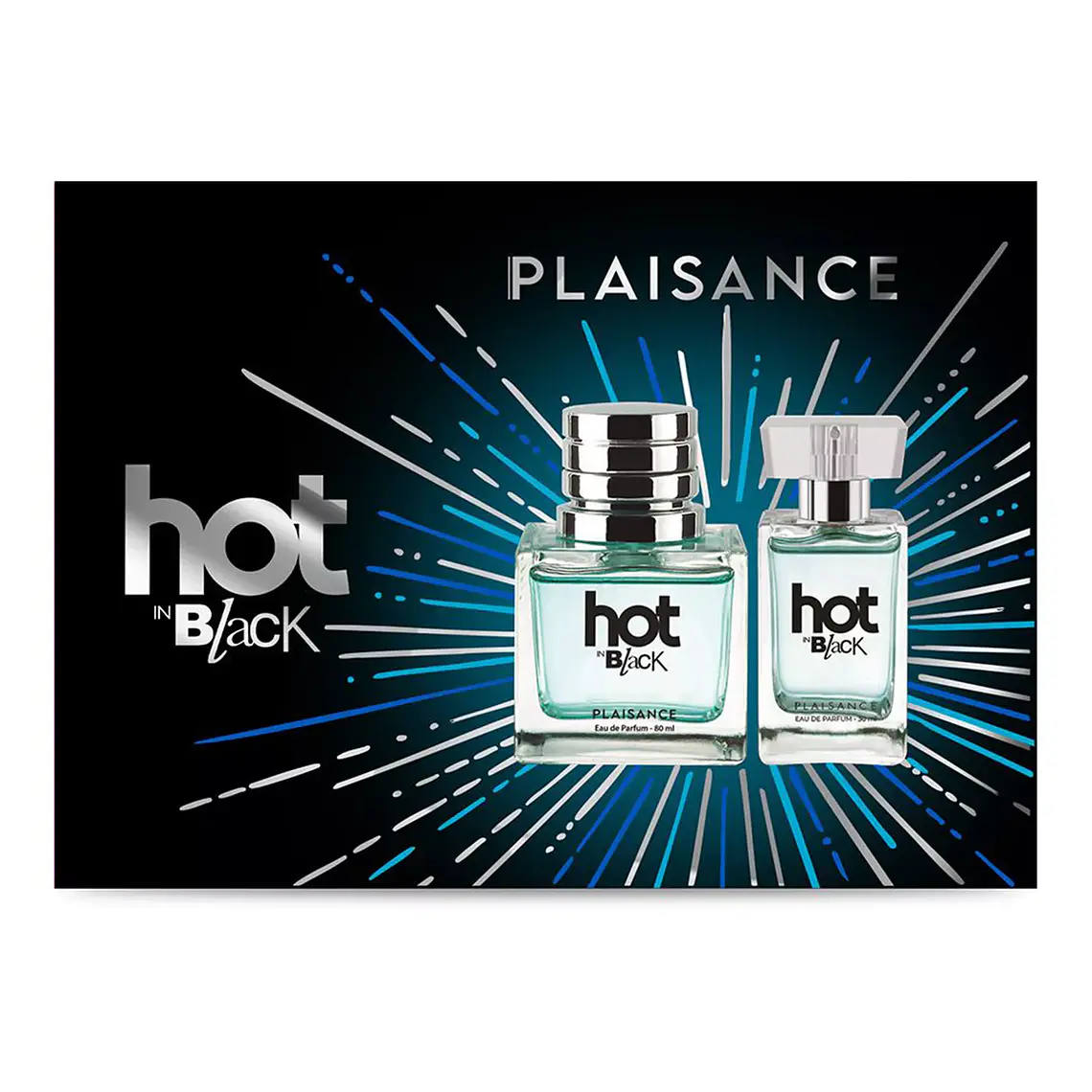 Set Perfume Hot in Black EDP Mujer 80 ml + Miniatura 2