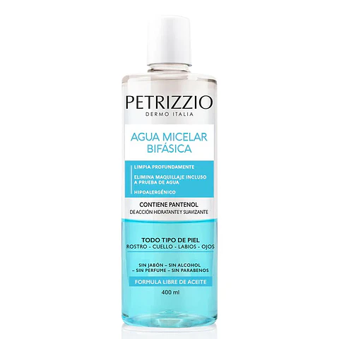 Agua Micelar Bifásica Dermo Italia 400ml - PETRIZZIO