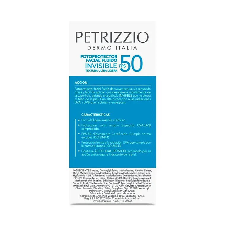 Protector Solar Rostro Invisible Color FPS 50 - PETRIZZIO 1