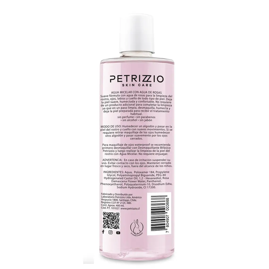 Agua Micelar Rosas Suavizante Skincare 400ml - PETRIZZIO 3