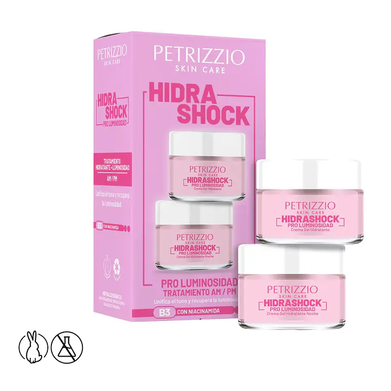 Set de Cremas HidraShock Pro Luminosidad 50g - PETRIZZIO 2