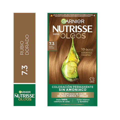 Tintura Nutrisse Oleos 7.3 Rubio Dorado - GARNIER