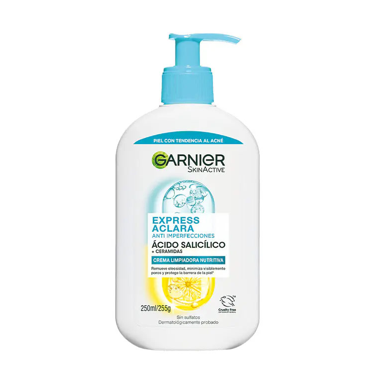 Crema Limpiadora Nutritiva Express Aclara Anti Imperfecciones 250 ml - GARNIER 1