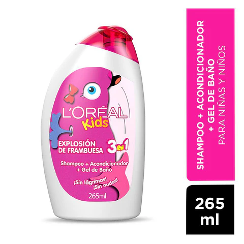 Shampoo Kids - LOREAL EXPLOSION DE FRAMBUESA 3 EN 1 265 ML